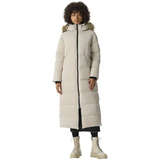 Fitouch Waukee Damen Lange Daunenparka | 750+ Fillpower-Isolierung | Maxi-Jacke | Wasserabweisende Pufferjacke | BalanceWarmer-Verhältnis | Aprikose | Größe M - M