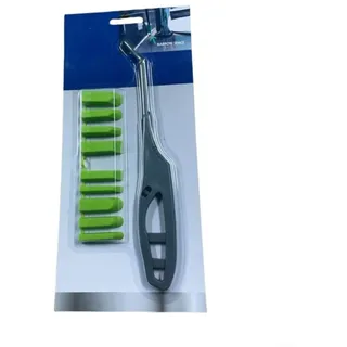 VRTYVEYBB Multifunktionaler Glas-Kleber-Winkelschaber, Dichtstoff, Spreizer, Finishing-Werkzeug mit 3 Schaberköpfen für Keramikfliesen, Zuhause, Küche, Badezimmer, Waschbecken, Fugenlinien, Glättung