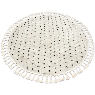 RugsX Syla Shaggyteppich Ø 160 cm Beige