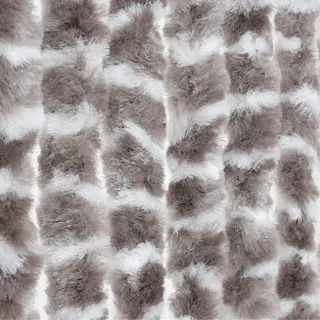 Moritz Flauschvorhang aus Chenille 90 x 220 cm Taupe Türvorhang als Fliegenschutz Insektenschutz für Camping Wohnwagen
