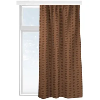 Bilderdepot24 Vorhang Gardine Muster Ungleiche Punkte Rehbraun Türvorhang Raumteiler (1 St), Multifunktionsband, blickdicht, Samt, Schiebegardinen Küche Schlafzimmer Wohnzimmer Schiebevorhang beige|braun 130 cm x 150 cm