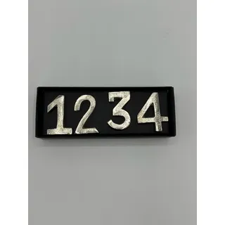 4er Set Kerzenstecker "1-2-3-4" für Advent-Kerzen (silber, Kerzenpiekser, XMAS)