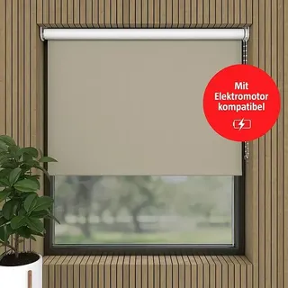 Verdunkelungsrollo  (B x H: 200 x 190 cm, Zement)