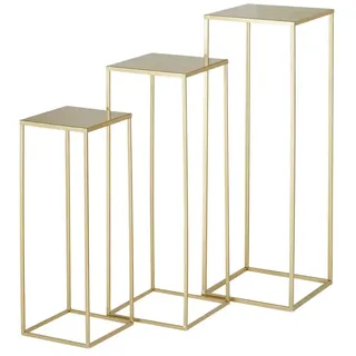Beistelltisch  3er Set   , gold , Maße (cm): B: 25 H: 70 T: 25.0