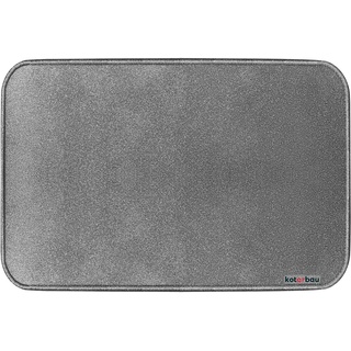 KOTARBAU® Kaminofen Bodenplatte 48 x 60 cm aus Pulverbeschichtung Stahl Altsilber Bodenblech Ascheblech Kaminbodenplatte Kaminplatte Schmutzblech Bodenschutz für Feuerstellen Ofenblech Funkenschutz