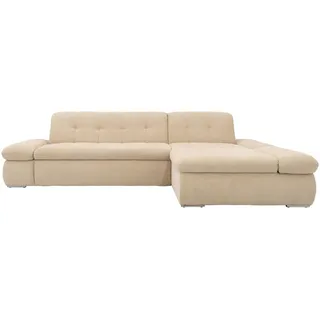Mid.you Ecksofa, Beige, Metall, Uni, 3-Sitzer, L-Form, 300x172 cm, Made in EU, FSC Mix, Rücken echt, Wohnzimmer, Sofas & Couches, Wohnlandschaften, Ecksofas