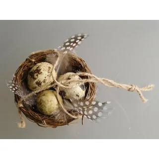 Nest mit Eier, Vogelnest, Ostern, Frühling, Natur Deko zum Aufhängen