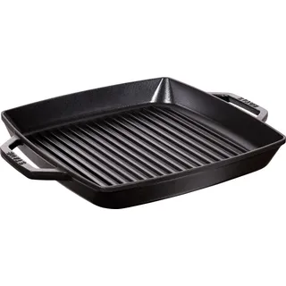 Staub Grillpfanne mit 2 Griffen 33 x 33 cm schwarz