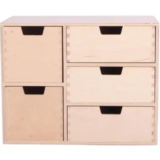Schubladen-Box aus Holz – Elegante Minikommode für vielseitige Aufbewahrung | Premium Qualität, natürliche Materialien, für Schmuck, Dokumente, Kosmetik, Spielzeug | 36 cm x 20 cm x 28,5 cm