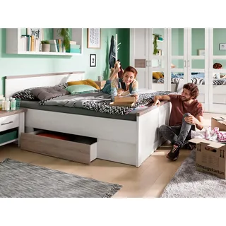 Holzbett DANNY (LF 180x200 cm) - weiß - LF 180x200 cm