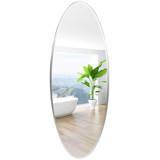 JIZI Ganzkörperspiegel wandspiegel, oval ohne Rahmen Badezimmer Schlafzimmer Wohnzimmer Wohnung hängende Spiegel, Kosmetikspiegel, 120 * 40cm, 140 * 40cm