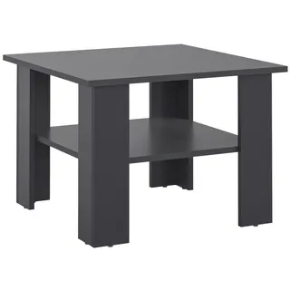 KOMTO Couchtisch Anthrazit Vienna - Wohnzimmertisch Modern Couchtisch Holz Beistelltisch 60x60 Coffee Table Tisch Wohnzimmer Sofatisch Stubentisch