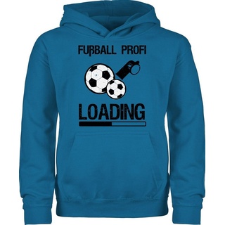 Shirtracer Hoodie Fußball Profi Loading - Vintage schwarz Kinder Sport Kleidung blau 98 (1/2 Jahre)