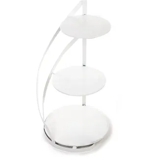 HowHomely Weiß Etagere 3 Etagen 60 cm Hoher für Torten Cupcakes und Muffins – Ideal zum Einsatz als Eleganter Tortenständer für Hochzeiten Kuchenständer und Tortenstütze