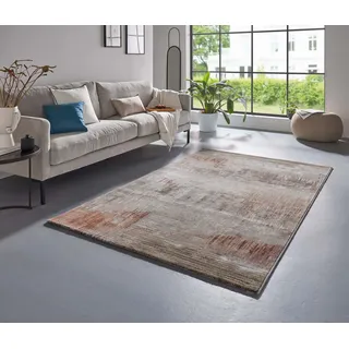 TaraCarpet Teppich Vintageteppich Argo 63393 Vintage, rechteckig, Höhe: 14 mm, Vintage Design in grün und terracotta Töne schwere Qualität 200x290 orange rechteckig | 200 cm x 290 cm x 14 mm