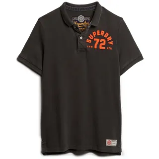 Superdry Vintage Athletic Kurzarm-poloshirt Washed Black XL