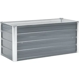 vidaXL Garten-Hochbeet verzinkter Stahl rechteckig 100 x 40 x 45 cm Grau 