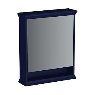 Vitra Valarte LED-Spiegelschrank 65791 63x17x76, links, beleuchtete offene Ablage, Korpus stahlblau, lackiert