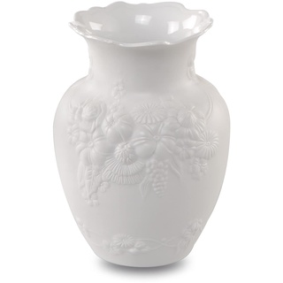 Goebel Kaiser Porzellan Flora Vase aus Biskuitporzellan, in der Farbe Weiß, Maße: 11 x 8,5cm, 14-000-55-8