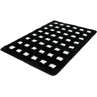KLEINE WOLKE Badteppich Boxes Schwarz 60 x 90 cm