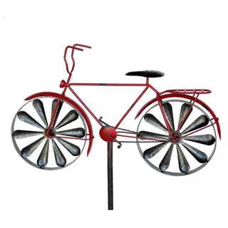 DanDiBo Ambiente Gartenstecker Metall Fahrrad XL 160 cm Rot