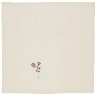 ib laursen Geschirrtuch Ib Laursen - Servietten Stoffservietten 40x40cm Beige Mohnblume Flora beige