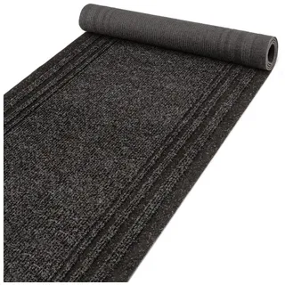 ANRO Läufer Teppich Flurläufer Läufer Textil PASSAT, Eckig, Höhe: 5 mm, Textil schwarz 67 cm x 160 cm x 5 mm