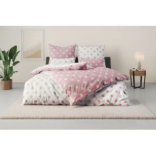 OTTO home Dots Wendebettwäsche Polycotton Rosa 135 x 200 cm + 2 x 40 x 80 cm