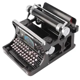 Haofy Tragbare Vintage-Schreibmaschine, Funktionale Miniatur-Schreibmaschine, Handgefertigte Eisenkonstruktion, Ideal für Retro-Dekor und Schreibbegeisterte