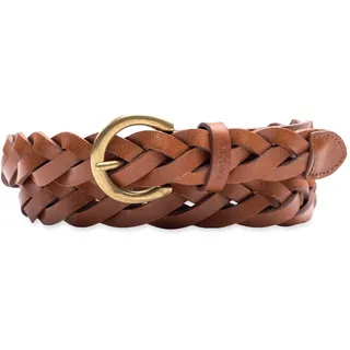 Levi's Damen Fully Adjustable Casual Braided Skinny Belt for Jeans, Trousers and Dresses Gürtel, Hellbraunes Geflecht, M - M