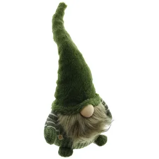 Frank Flechtwaren LED-Wichtel Green, Goldige Deko, vielfältig einsetzbar, ca. 50 cm hoch