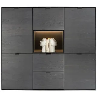 Xooon Elements Highboard 150 cm 5-Türen/LED - Anthrazit
