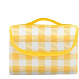Picknickdecke 200x200cm Faltbare Picknick Blanket XL Für 4-7 Personen Maschinenwaschbar Groß Stranddecke & Campingdecke Mit Tragegriff, Wasserdichte Outdoor Decke Für Park, Garten, Strande & Camping
