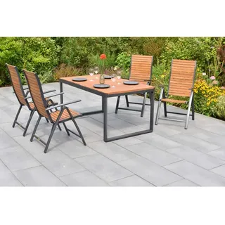 Merxx Santorin Ausziehtisch 150 (200) x 90 x 75 cm Braun/Grau