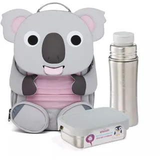 Affenzahn Großer Freund Bundle mit Trinkflasche und Brotdose Kita Rucksack Set