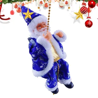 Kletternder Weihnachtsmann Seil Dekoration Weihnachten Musikalische | Festlicher Weihnachtsschmuck Für Kinder Erwachsene Haustür Garten Dach Zuhause Weihnachten