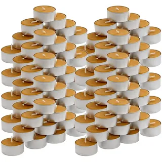 Bienenwachs Teelichter 100% naturrein 38mm, natürliche Duftkerzen, Baumwoll Docht, ca. 3,5h Brenndauer, Made in Germany, Set Auswahl