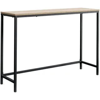 [en.casa] Kronoby Konsolentisch 100x30x80 cm Schwarz/Eicheoptik
