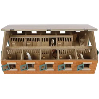 Kids Globe Farming Pferdestall mit 9 Boxen 1:32
