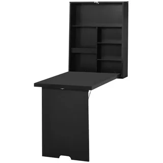 Homcom Wandtisch Klappbar  Schwarz