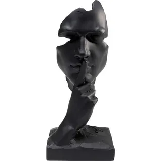 Kare Deko Objekt Quiet Face Schwarz, 31cm