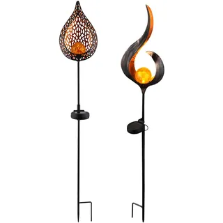 GLOBO Außenleuchte Glas 90,0 cm 2er Set mehrfarbig