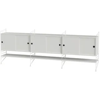 String - Sideboard, 240 x 85 x 30 cm, weiß / weiß