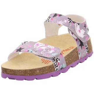 superfit Fussbettpantoffel Lila/Mehrfarbig 25