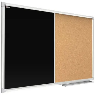 ALLboards Pinnwand und Kreidetafel 120,0 x 90,0 cm Textil schwarz