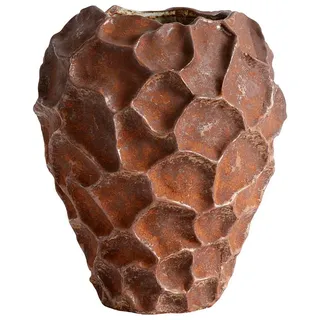 Muubs Vase "Soil" in Rostbraun - (H)21,5 x Ø 18 cm