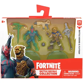 Fortnite 63538 Battle Royale Collection, Duo Figurenset Battle Hound & Flytrap, Actionfiguren aus dem beliebten Epic-Game, mit Waffen und Ständer
