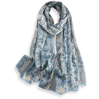 PoeticEHome 100% Maulbeerseide Schal 170x53cm – Seidenschal Damen Langhalstuch für Kopf & Hals | Geschenkverpackung - 170x53cm (68"x21")