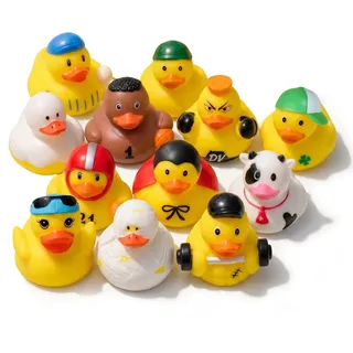 30 Stück Quietschenten Set - Bunte Badeenten mit Quietschfunktion für Bad, Pool & Party - Lustige Gummienten als Deko und Spielzeug