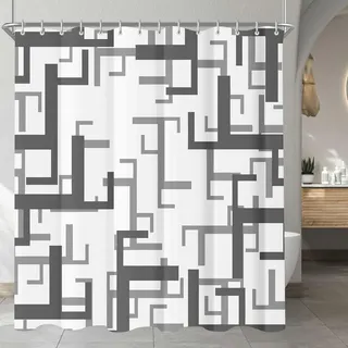 luxuskollektion Duschvorhang 240 x 200 cm Block Antischimmel wasserabweisend